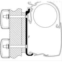 Thule Adapter-Set Dethleffs Globebus, Länge 4 M
