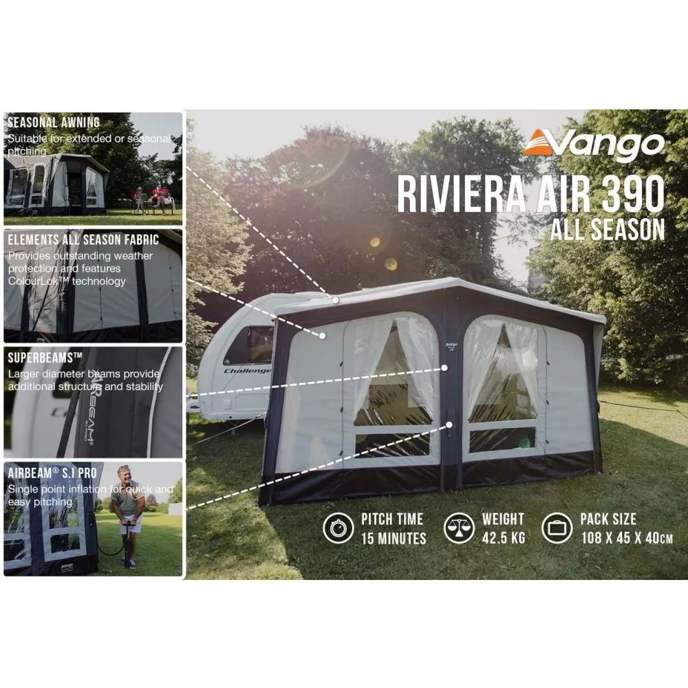 Aufblasbares Vorzelt Vango Riviera Air 390 Elements All Season – Bild 8