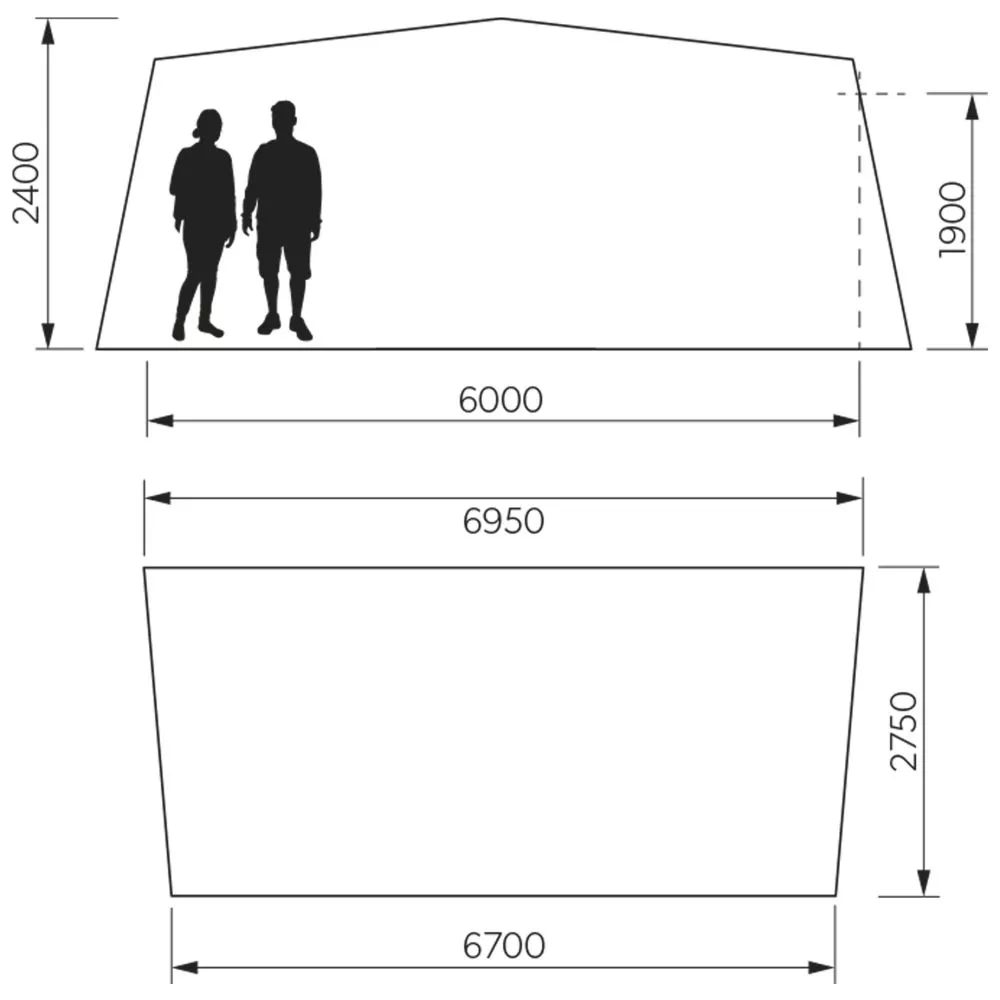 Luftvorzelt Wohnwagen Dometic Residence AIR All-Season | Grösse 18 | 1.075 - 1.100 – Bild 2