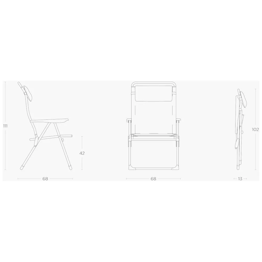Camping-Klappsessel Lafuma Alu Cham XL, Ocean II – Bild 2