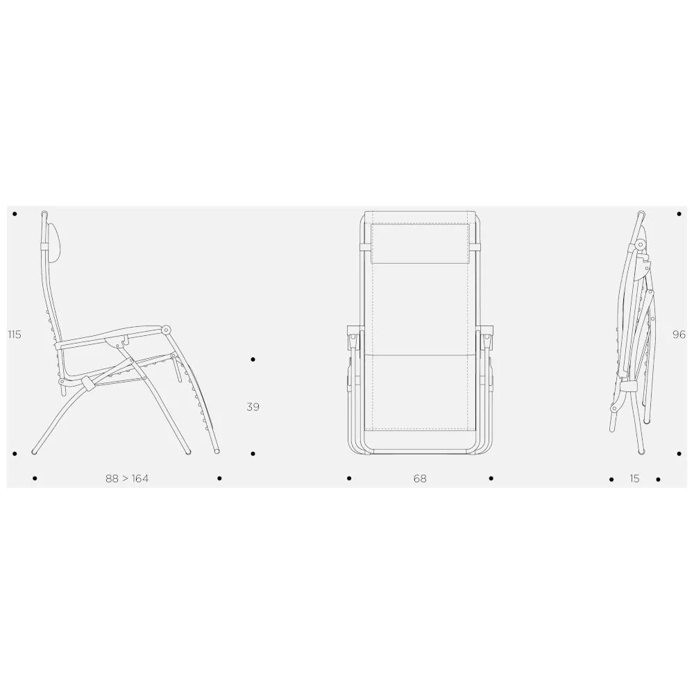 Relaxstuhl Lafuma RSXA Clip, Graphite – Bild 2