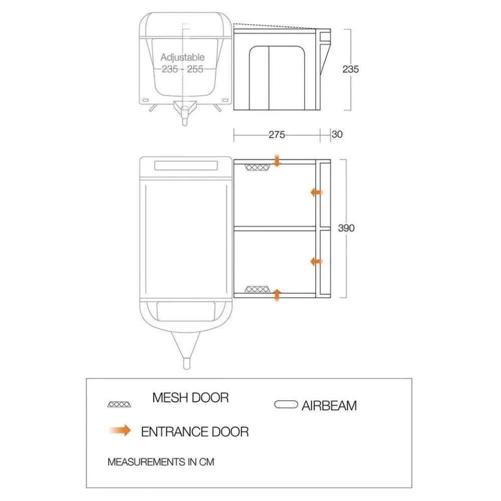 Aufblasbares Vorzelt Vango Riviera Air 390 Elements All Season – Bild 2