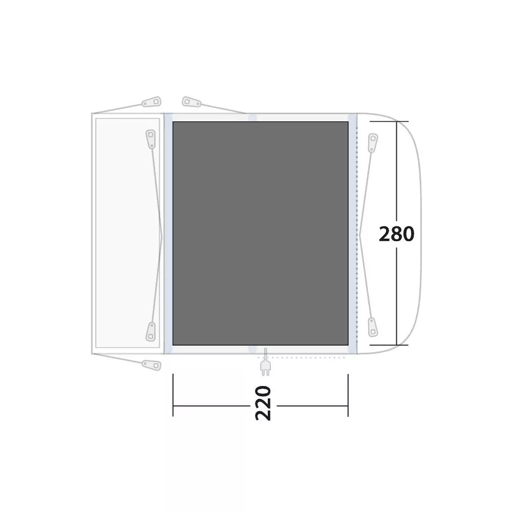 Vorzelt-Bodenplane Outwell Unterlage Newburg 240 / Waystone 240 â Bild 2