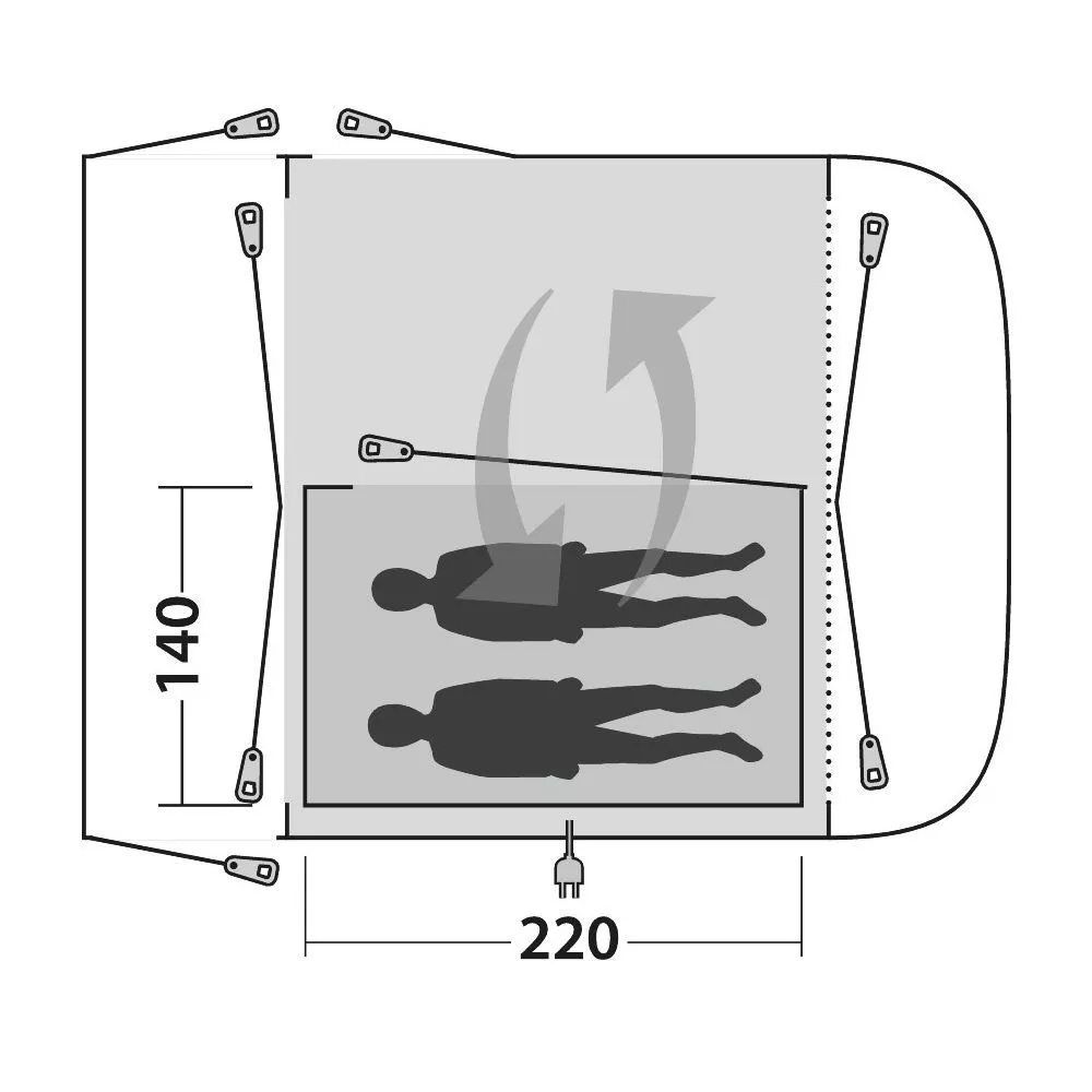 Vorzelt-Schlafkabine Outwell Innerzelt Newburg 240 / Waystone 240 â Bild 2