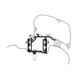 Thule Markisen-Adapter Für VW Crafter / MAN TGE Baujahr 2017, Dachmarkisen Serie 6