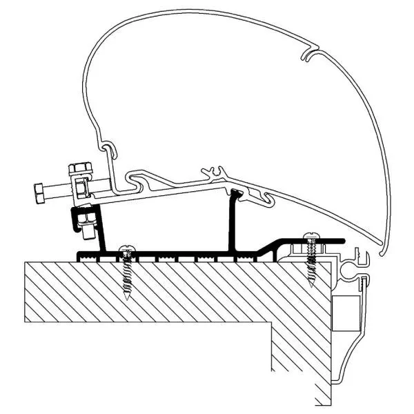 Thule Markisen-Roof-Adapter Für Wohnwagen Hobby Ab Baujahr 2009 - 2013